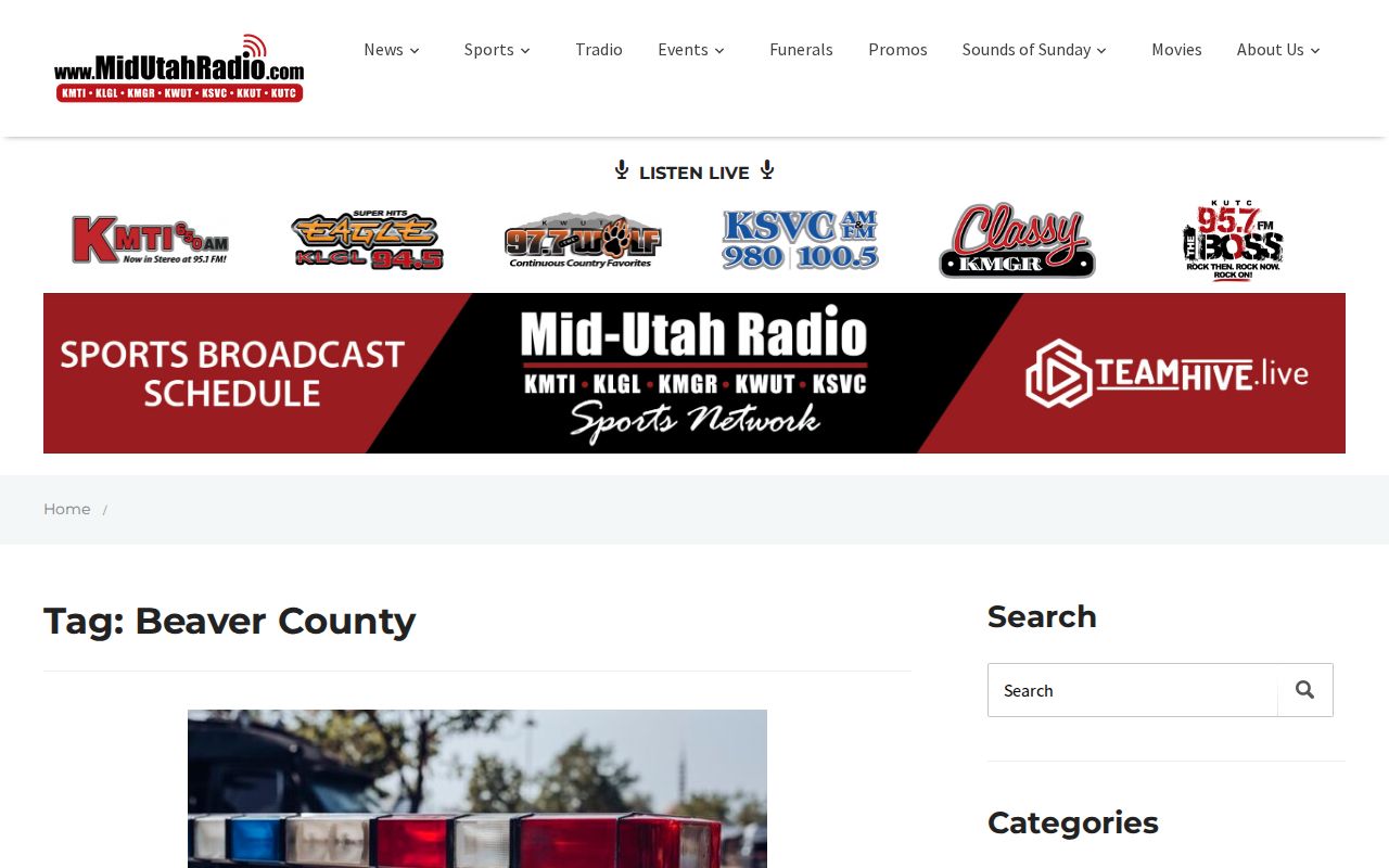 Beaver County booking-record news coverage at Mid-Utah Radio